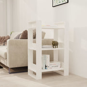 Boekenkast 60x35x91 cm massief grenenhout wit
