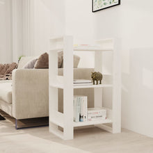 Boekenkast/Kamerscherm 60X35X9 Cm Massief Grenenhout Wit