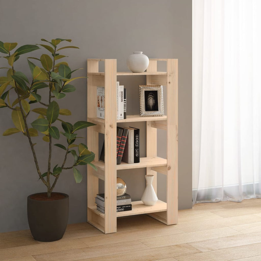 Boekenkast/Kamerscherm 60X35X25 Cm Massief Grenenhout Naturel