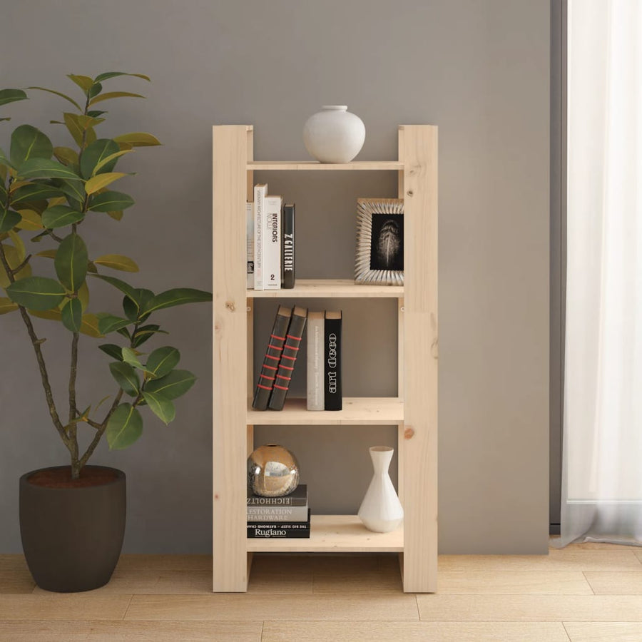 Boekenkast/Kamerscherm 60X35X25 Cm Massief Grenenhout Naturel