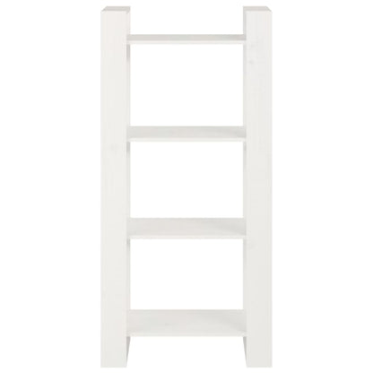 Boekenkast/Kamerscherm 60X35X25 Cm Massief Hout Wit