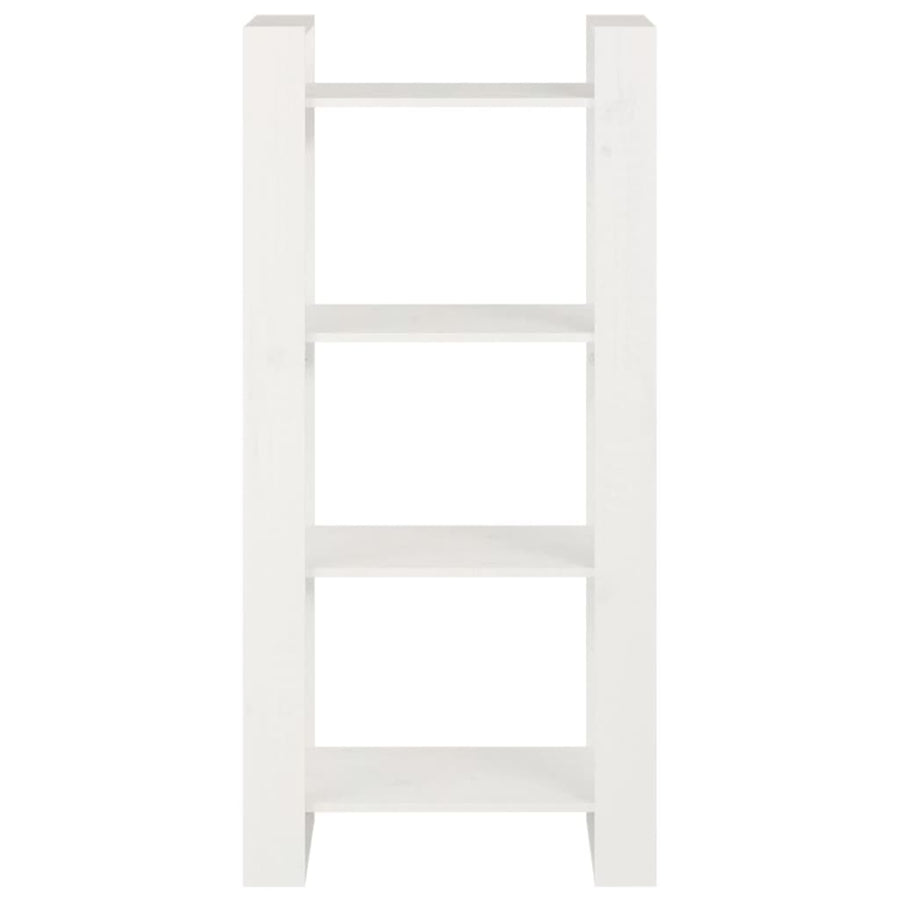 Boekenkast/Kamerscherm 60X35X25 Cm Massief Hout Wit