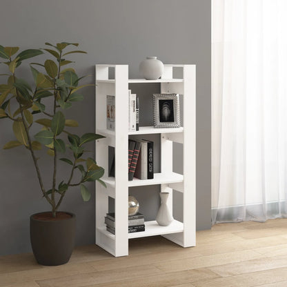 Boekenkast/Kamerscherm 60X35X25 Cm Massief Hout Wit