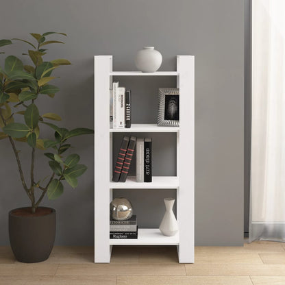 Boekenkast/Kamerscherm 60X35X25 Cm Massief Hout Wit