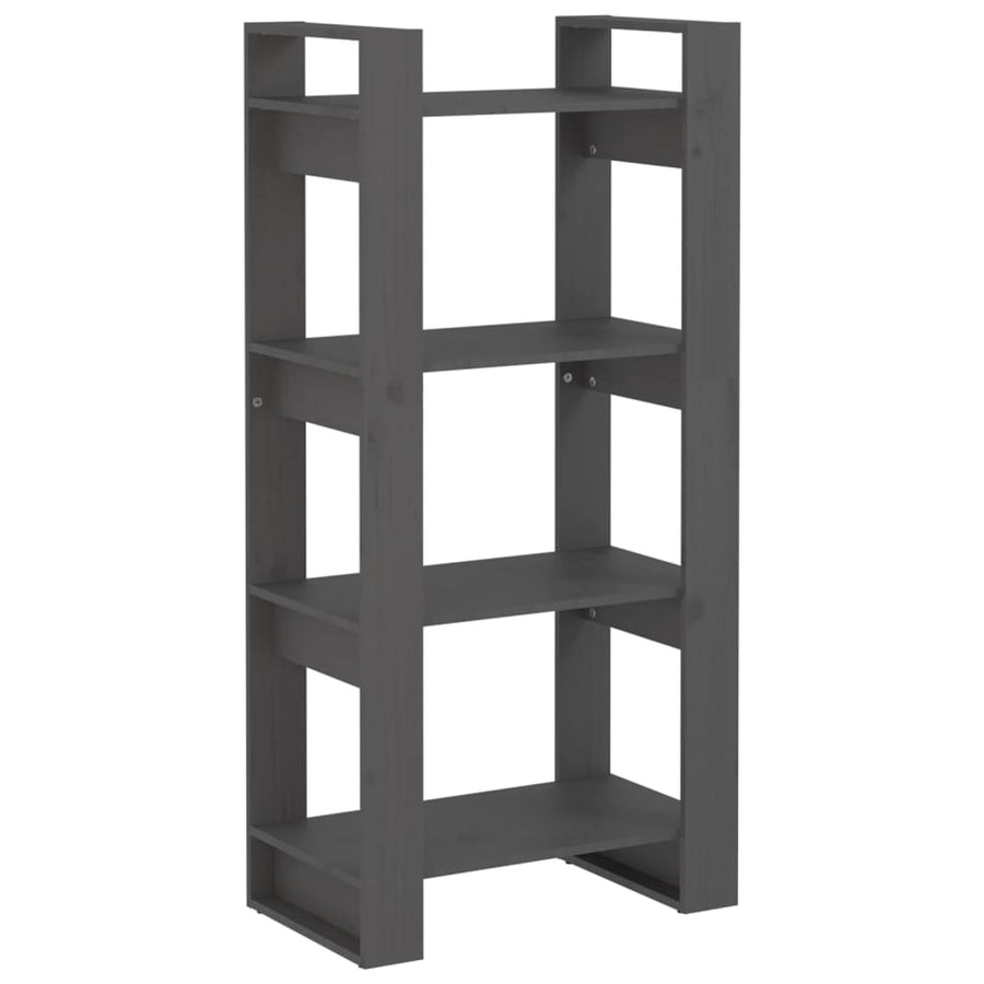 Boekenkast/Kamerscherm 60X35X25 Cm Massief Hout Grijs