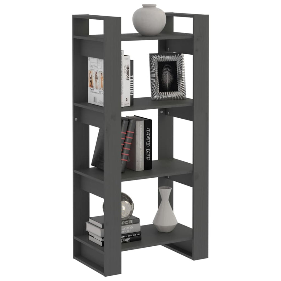 Boekenkast/Kamerscherm 60X35X25 Cm Massief Hout Grijs