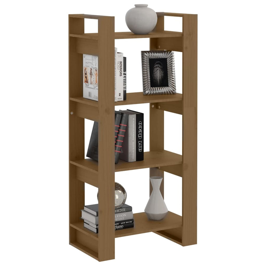 Boekenkast/Kamerscherm 60X35X25 Cm Massief Hout Honingbruin