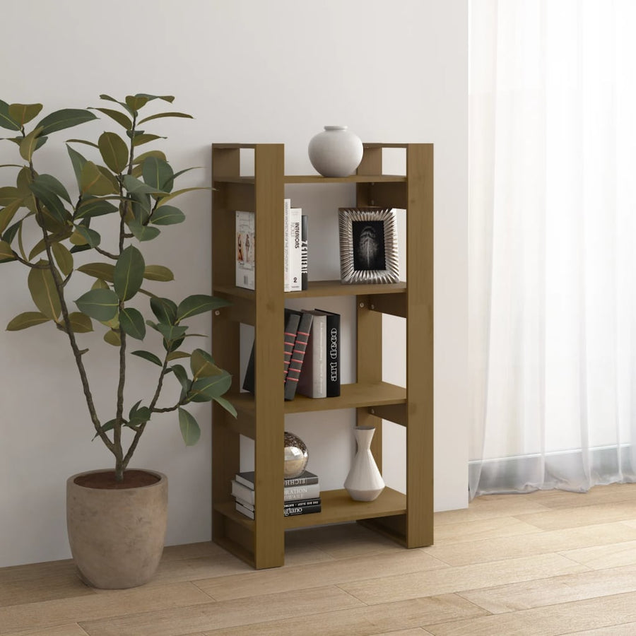 Boekenkast/Kamerscherm 60X35X25 Cm Massief Hout Honingbruin