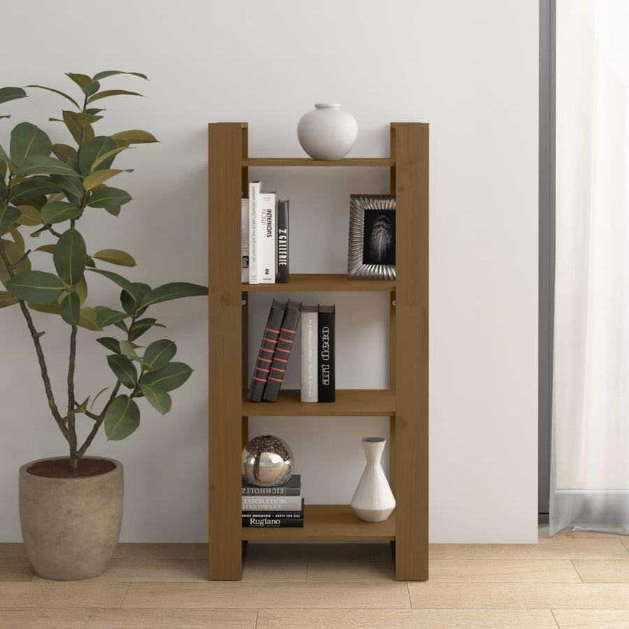 Boekenkast/Kamerscherm 60X35X25 Cm Massief Hout Honingbruin