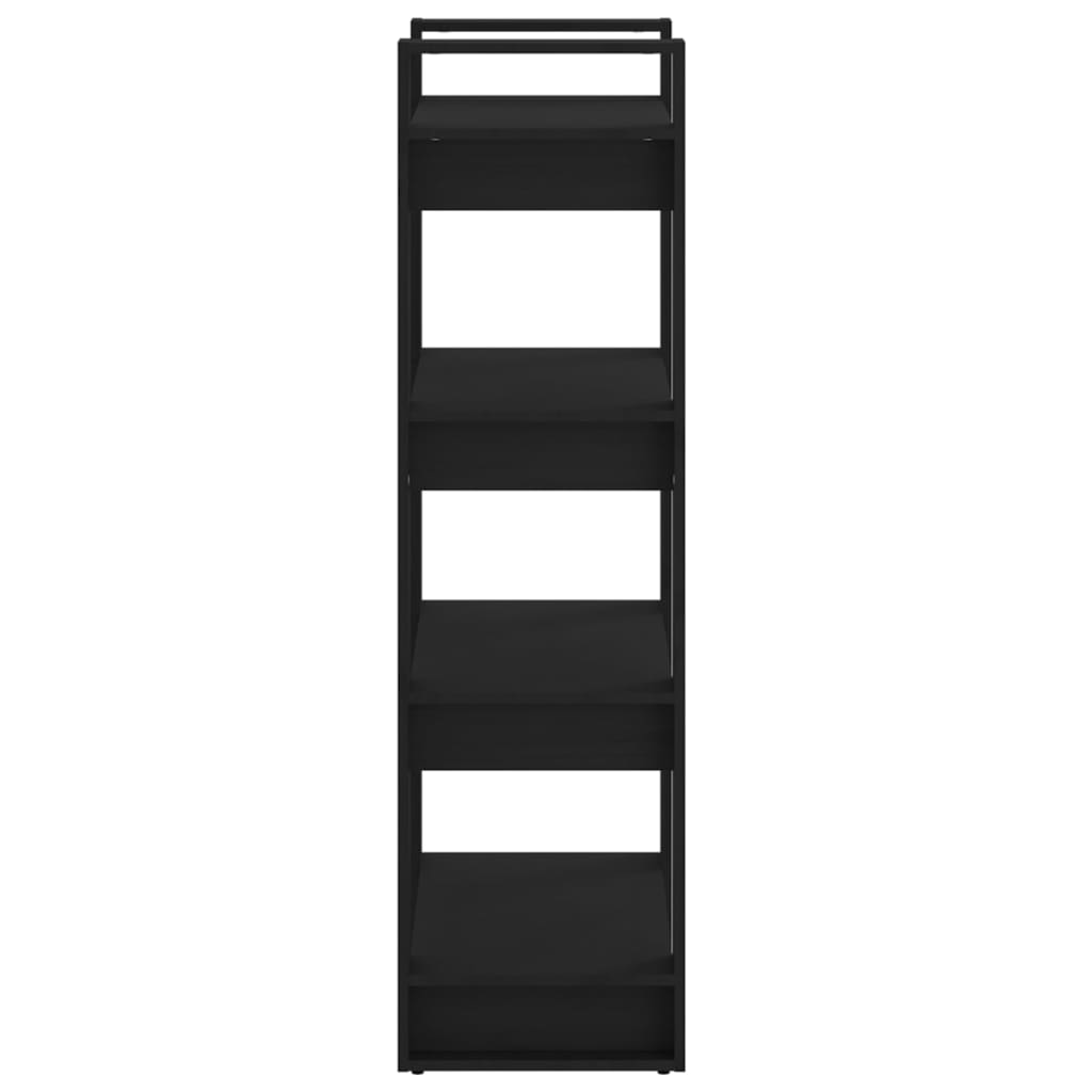 Boekenkast/Kamerscherm 60X35X25 Cm Massief Hout Zwart