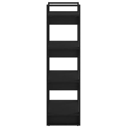 Boekenkast/Kamerscherm 60X35X25 Cm Massief Hout Zwart