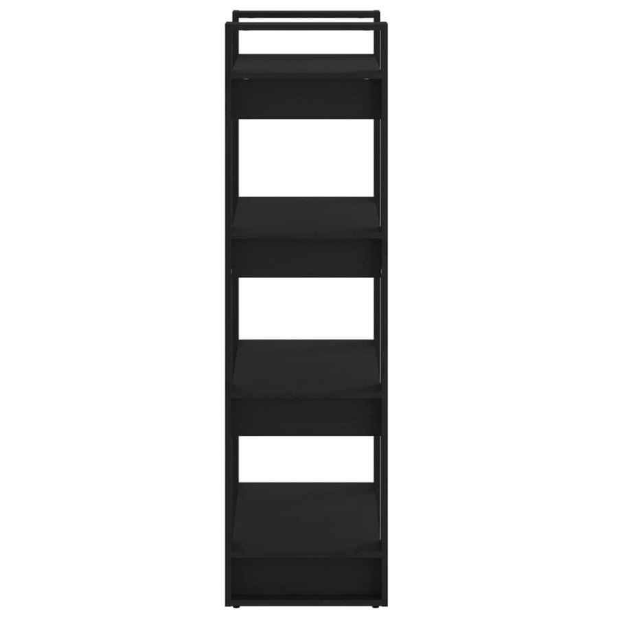 Boekenkast/Kamerscherm 60X35X25 Cm Massief Hout Zwart