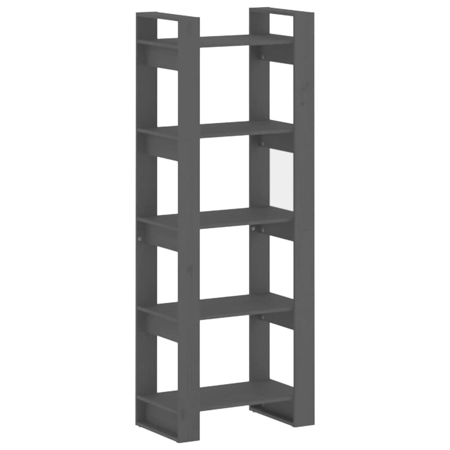 Boekenkast/Kamerscherm 60X35X60 Cm Massief Hout Grijs