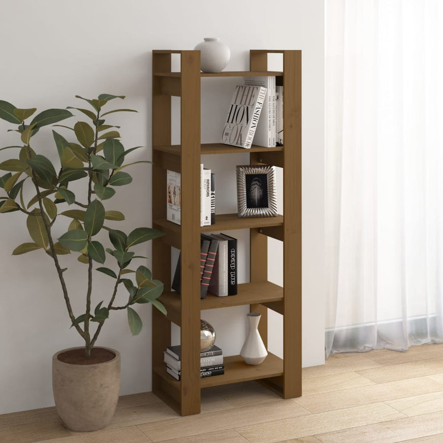 Boekenkast/Kamerscherm 60X35X60 Cm Massief Hout Honingbruin