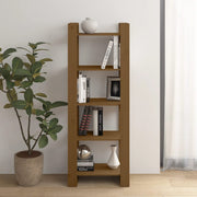 Boekenkast kamerscherm 60x35x160 cm massief grenenhout honingbruin