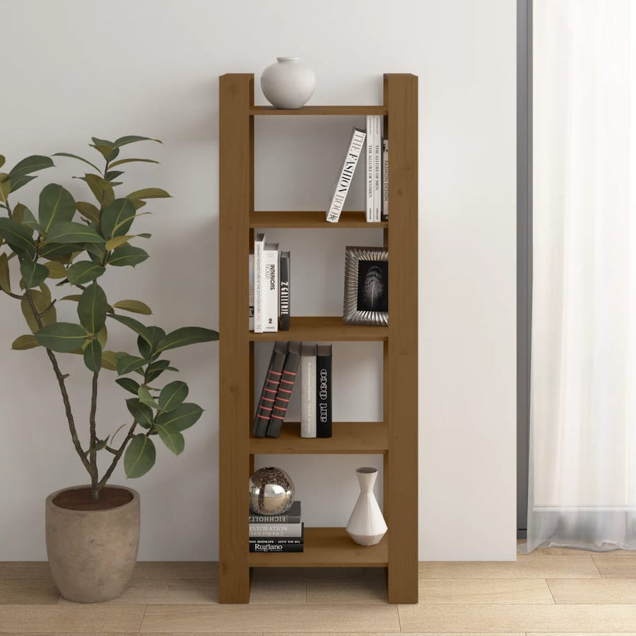Boekenkast/Kamerscherm 60X35X60 Cm Massief Hout Honingbruin