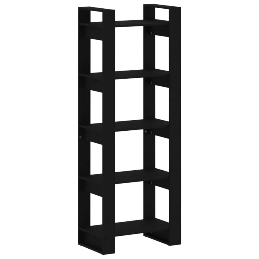 Boekenkast/Kamerscherm 60X35X60 Cm Massief Hout Zwart