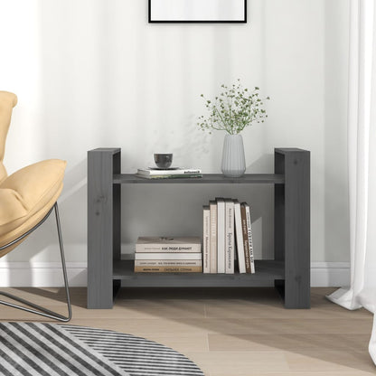 Boekenkast/Kamerscherm 80X35X56,5 Cm Massief Grenenhout Grijs