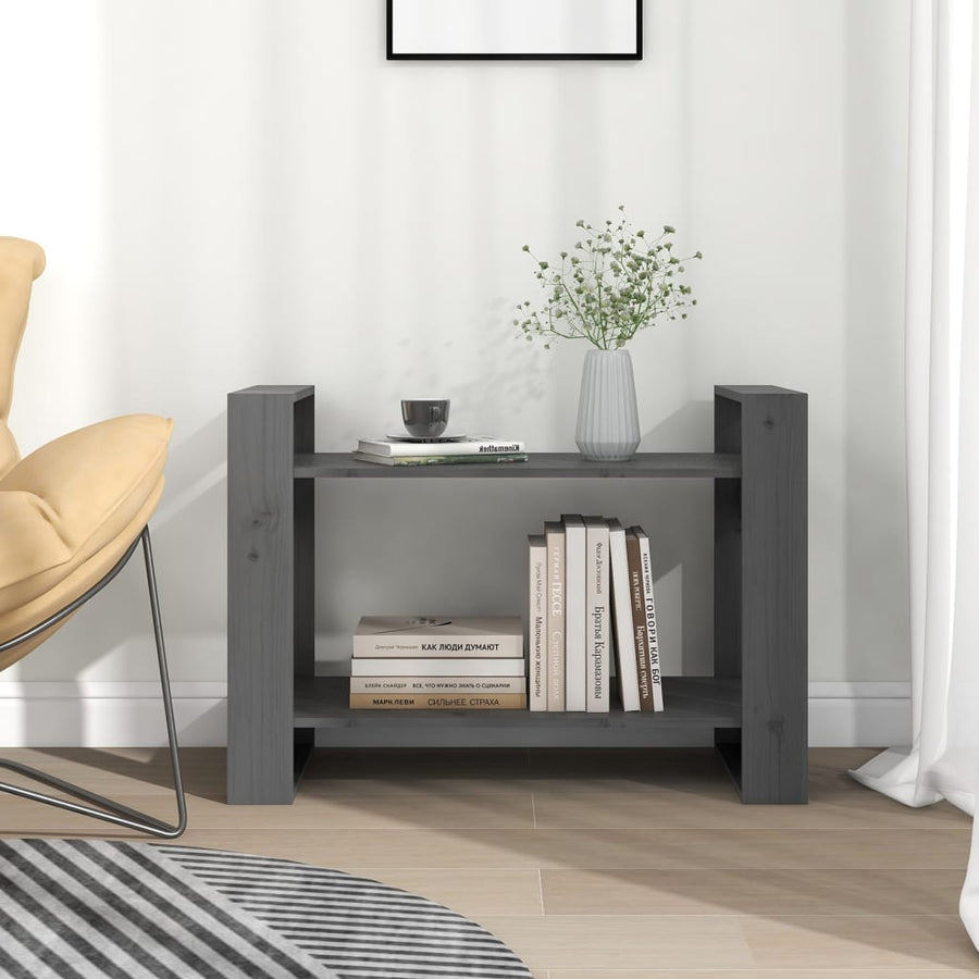 Boekenkast/Kamerscherm 80X35X56,5 Cm Massief Grenenhout Grijs