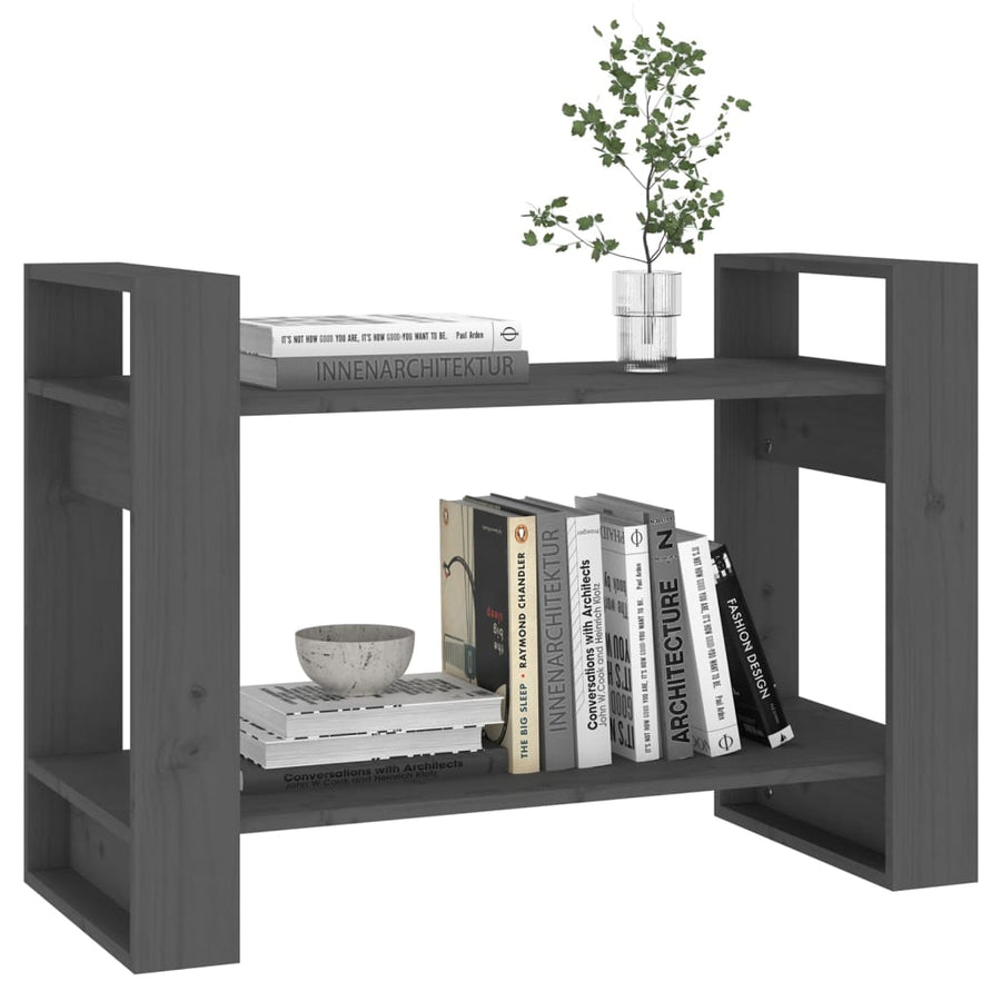 Boekenkast/Kamerscherm 80X35X56,5 Cm Massief Grenenhout Grijs