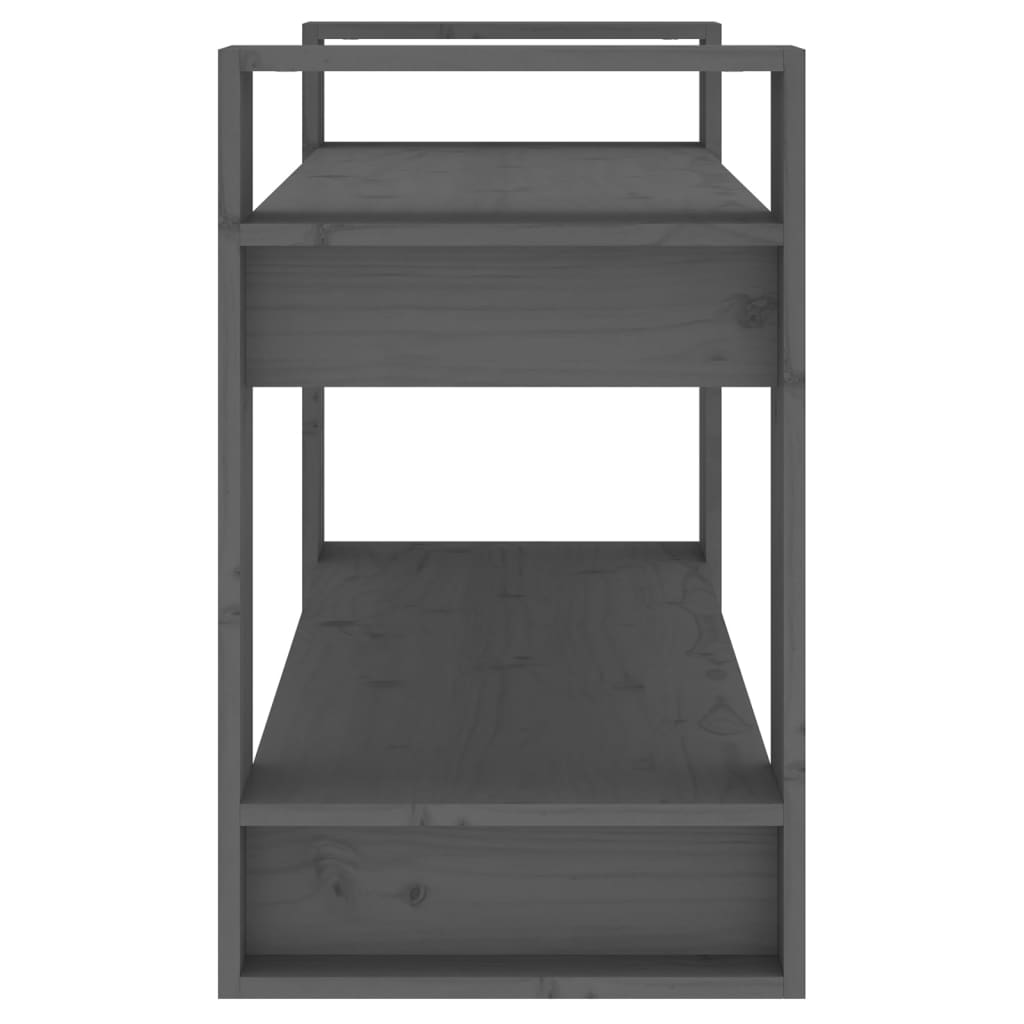Boekenkast/Kamerscherm 80X35X56,5 Cm Massief Grenenhout Grijs