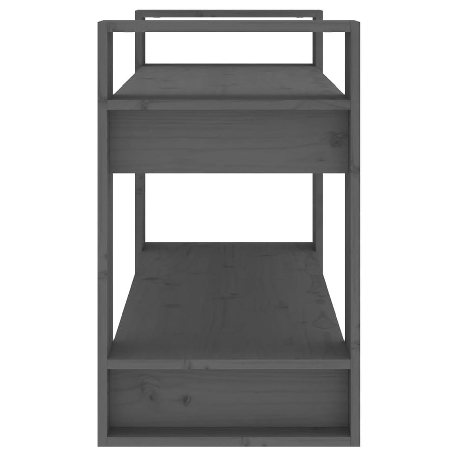Boekenkast/Kamerscherm 80X35X56,5 Cm Massief Grenenhout Grijs