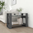 Boekenkast kamerscherm 80x35x56,5 cm massief grenenhout grijs