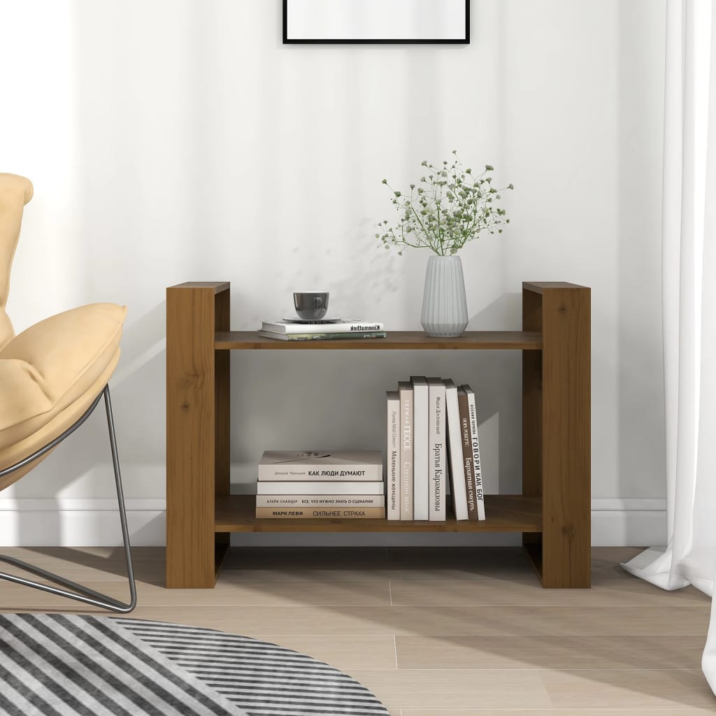 Boekenkast/kamerscherm 80x35x56,5 cm grenenhout honingbruin Honingbruin