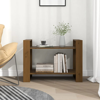 Boekenkast/kamerscherm 80x35x56,5 cm grenenhout honingbruin Honingbruin