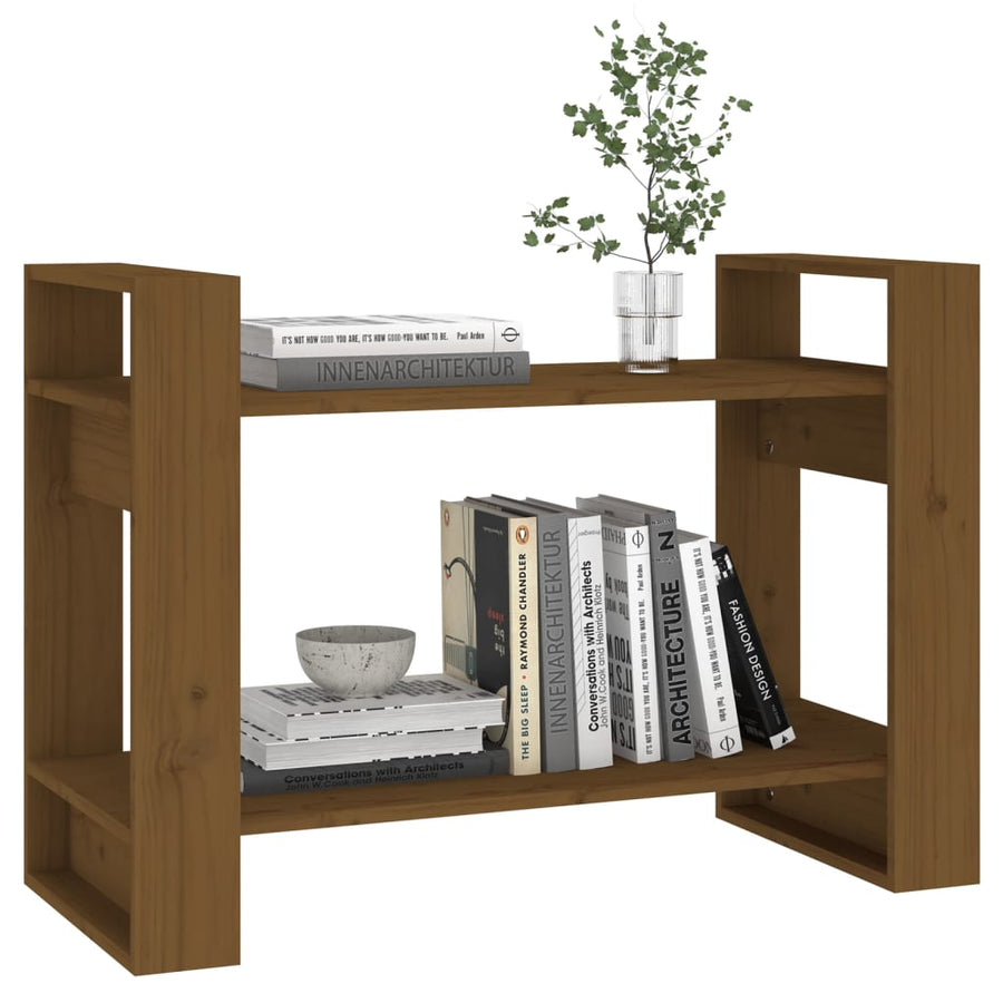 Boekenkast/kamerscherm 80x35x56,5 cm grenenhout honingbruin Honingbruin