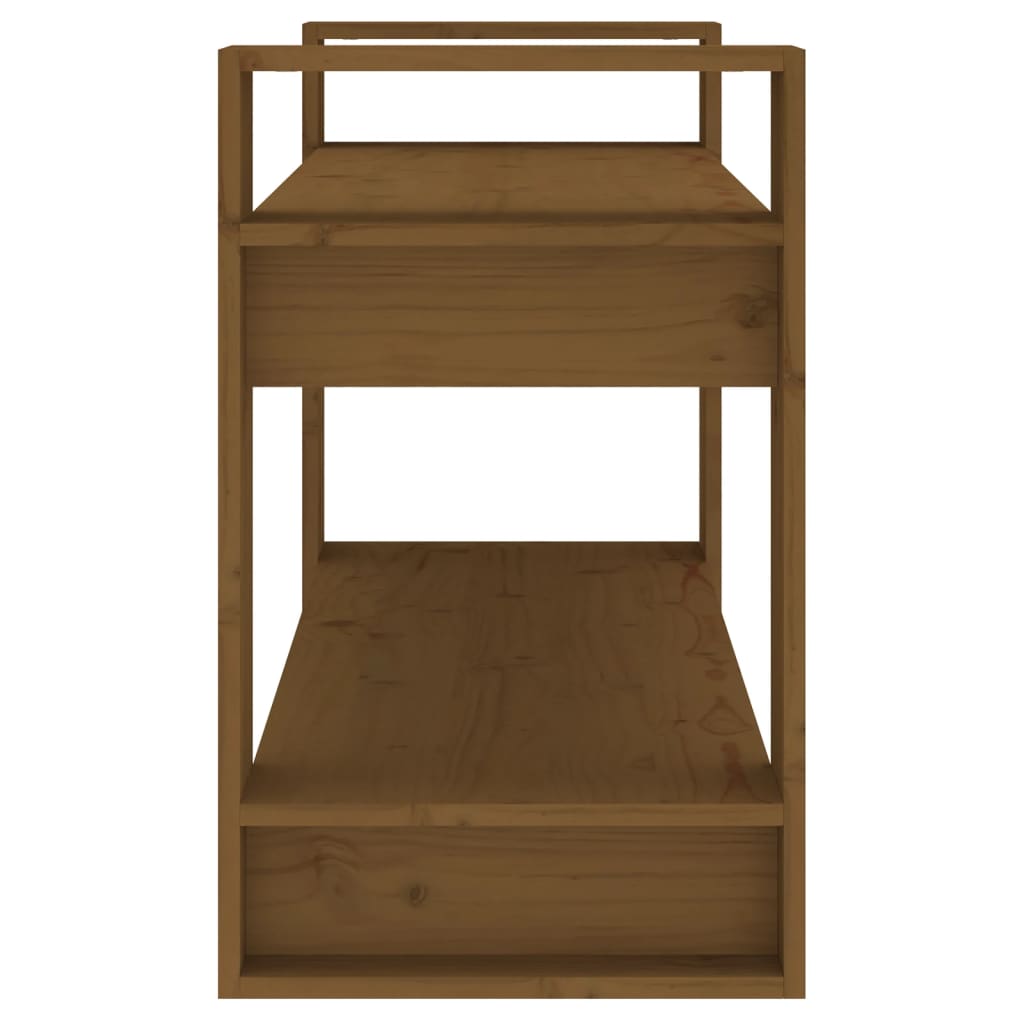 Boekenkast/kamerscherm 80x35x56,5 cm grenenhout honingbruin Honingbruin