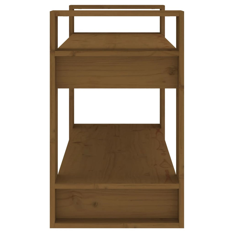Boekenkast/kamerscherm 80x35x56,5 cm grenenhout honingbruin Honingbruin