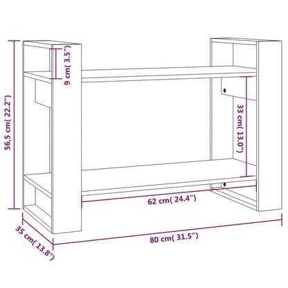Boekenkast/kamerscherm 80x35x56,5 cm grenenhout honingbruin Honingbruin