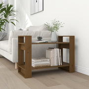 Boekenkast kamerscherm 80x35x56,5 cm massief grenenhout honingbruin
