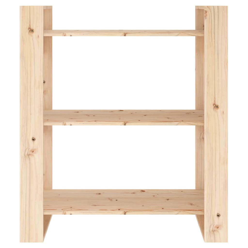 Boekenkast/Kamerscherm 80X35X9 Cm Massief Grenenhout Naturel