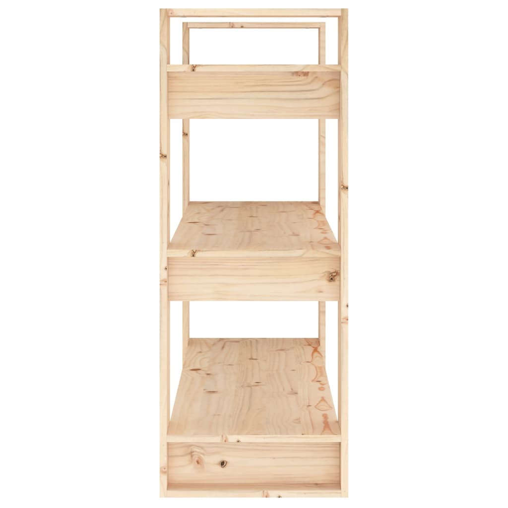 Boekenkast/Kamerscherm 80X35X9 Cm Massief Grenenhout Naturel