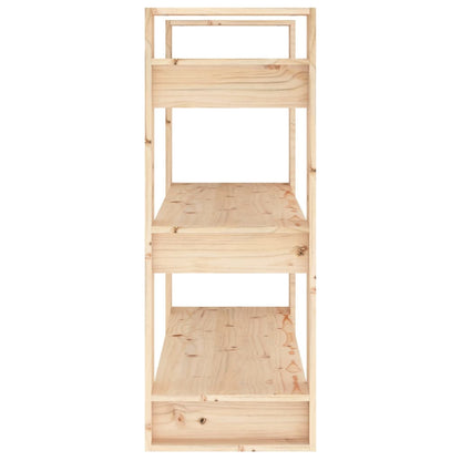Boekenkast/Kamerscherm 80X35X9 Cm Massief Grenenhout Naturel