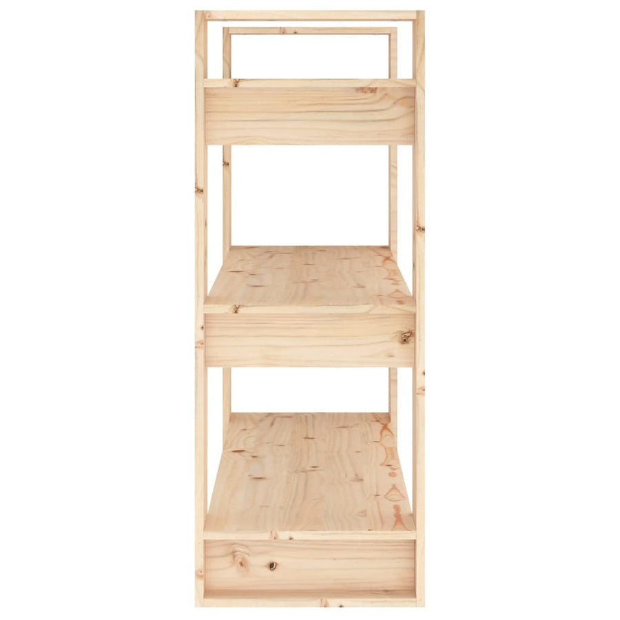 Boekenkast/Kamerscherm 80X35X9 Cm Massief Grenenhout Naturel