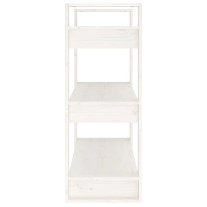 Boekenkast/Kamerscherm 80X35X91 Cm Massief Grenenhout Wit
