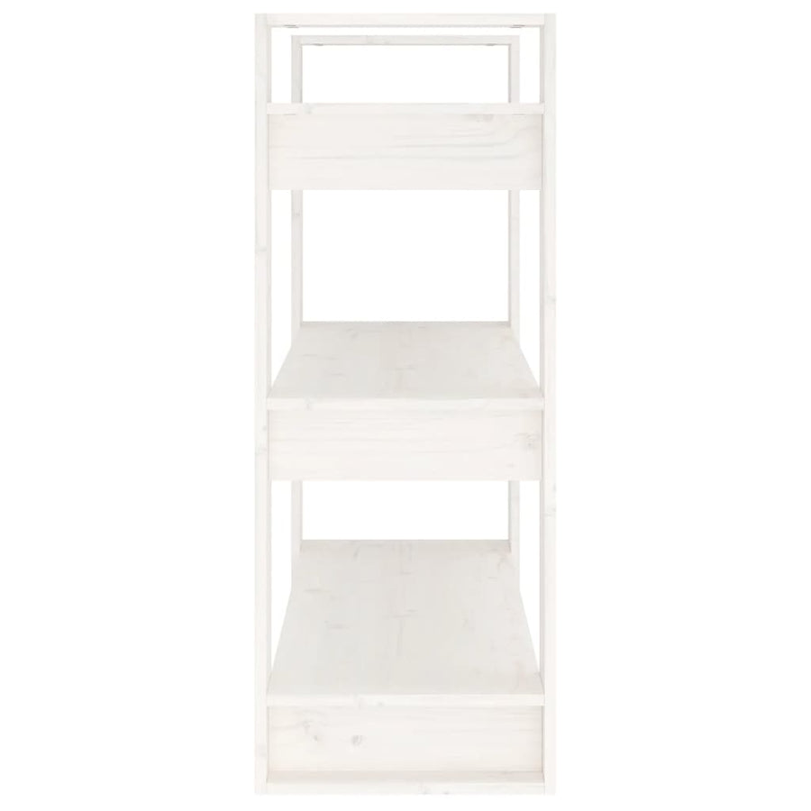 Boekenkast/Kamerscherm 80X35X91 Cm Massief Grenenhout Wit