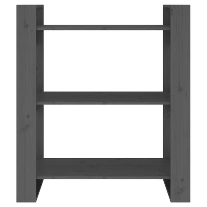 Boekenkast/Kamerscherm 80X35X9 Cm Massief Grenenhout Grijs