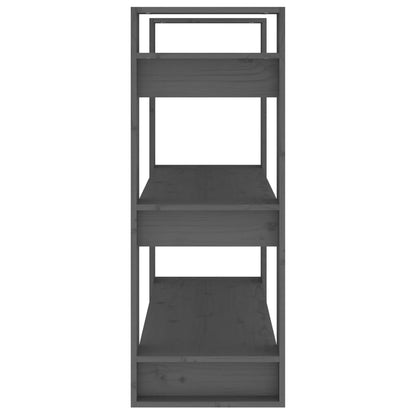 Boekenkast/Kamerscherm 80X35X9 Cm Massief Grenenhout Grijs