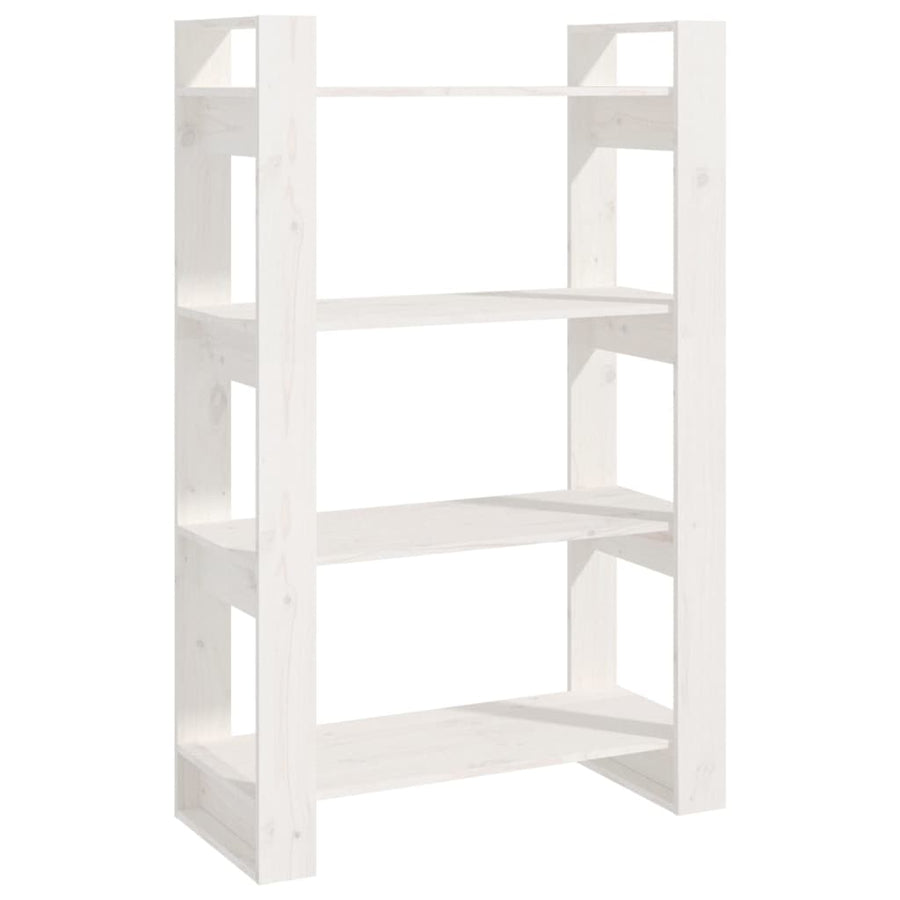 Boekenkast/Kamerscherm 80X35X25 Cm Massief Grenenhout Wit