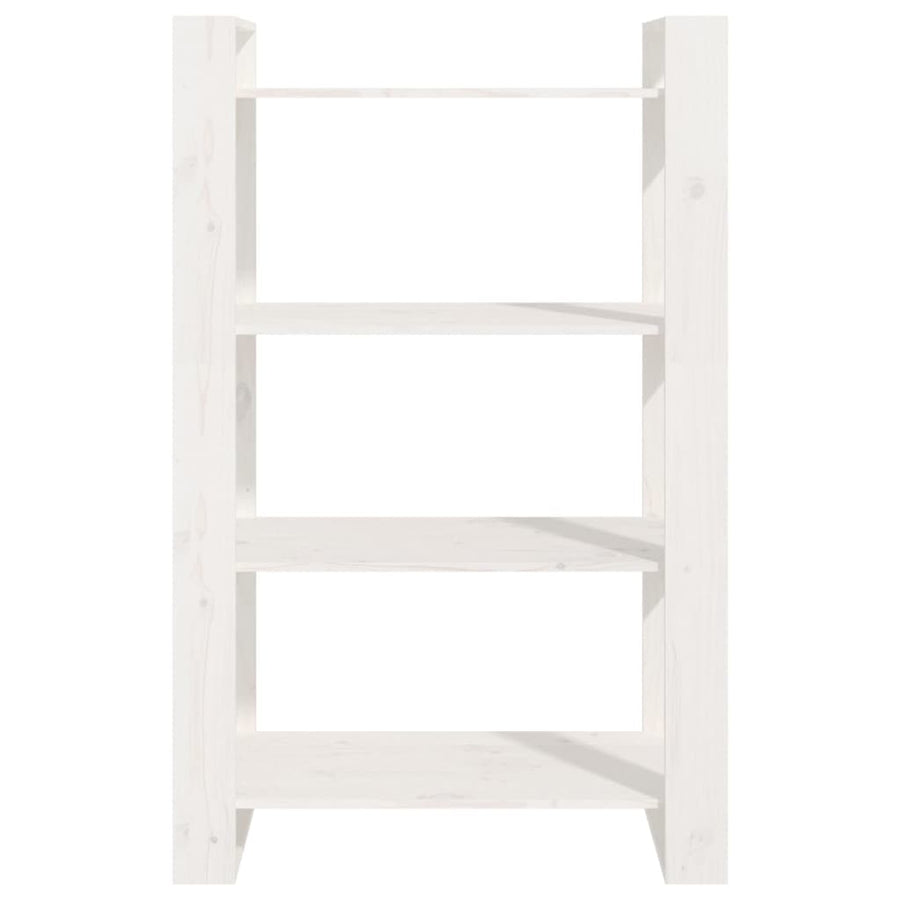 Boekenkast/Kamerscherm 80X35X25 Cm Massief Grenenhout Wit