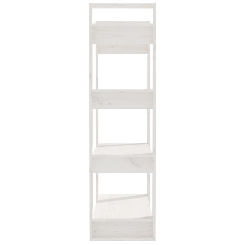 Boekenkast/Kamerscherm 80X35X25 Cm Massief Grenenhout Wit