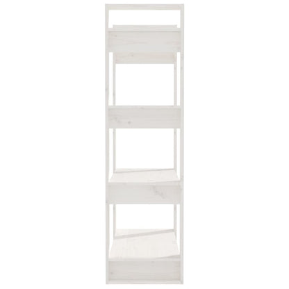 Boekenkast/Kamerscherm 80X35X25 Cm Massief Grenenhout Wit