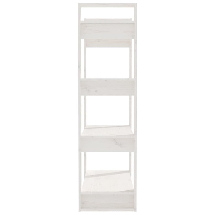 Boekenkast/Kamerscherm 80X35X25 Cm Massief Grenenhout Wit