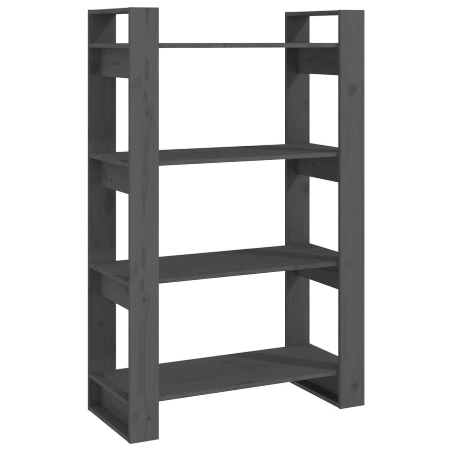 Boekenkast/Kamerscherm 80X35X25 Cm Massief Grenenhout Grijs