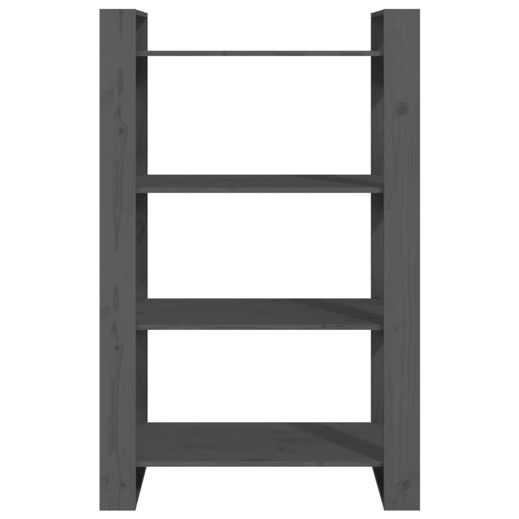 Boekenkast/Kamerscherm 80X35X25 Cm Massief Grenenhout Grijs
