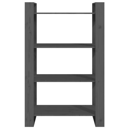 Boekenkast/Kamerscherm 80X35X25 Cm Massief Grenenhout Grijs
